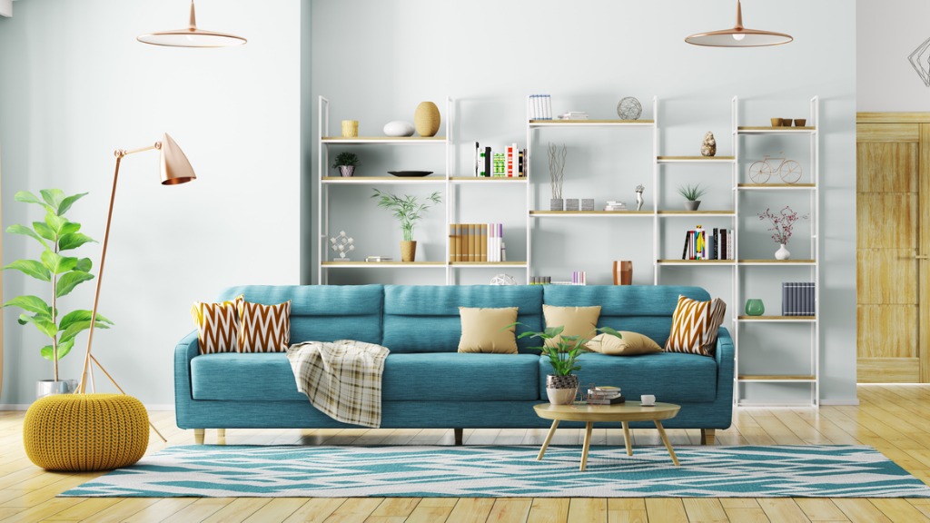 Interior of modern living room panorama 3d rendering picture id924986488